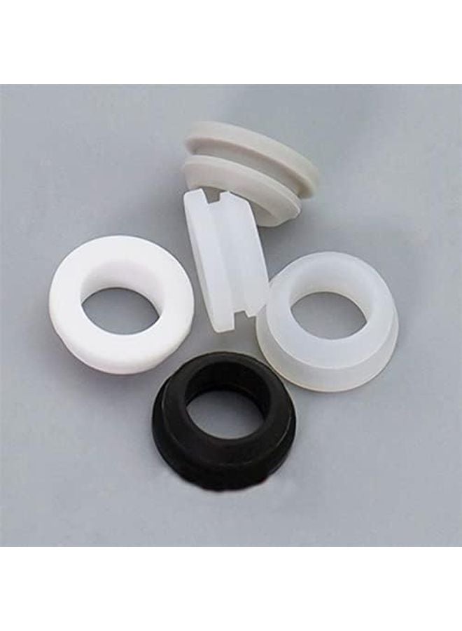 Black Silicone Rubber Grommet Plugs 17mm Hole 13 5Pcs Snap On Threading Coil Seal Resistant - Image 3