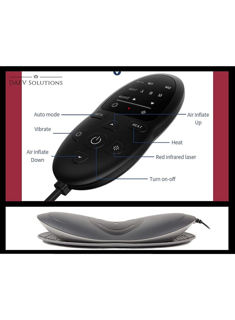 BlueFire Advanced Electric Lumbar Massager with Heat, Vibration & Air Traction - Portable Back Stretcher for Sciatica Pain Relief, Spinal Decompression, and Posture Correction | Spine Aligner with Infrared Therapy for Home & Office Use - Image 4
