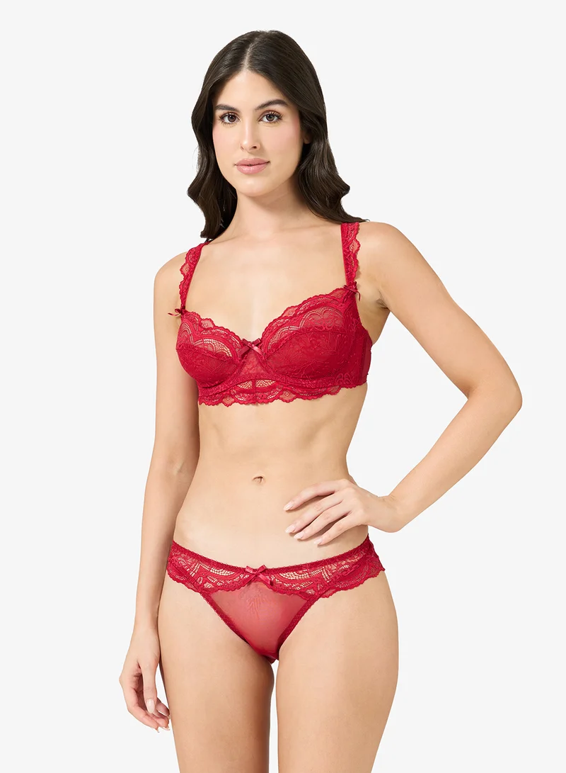 جينجر 2 PC Lace Lingerie Set