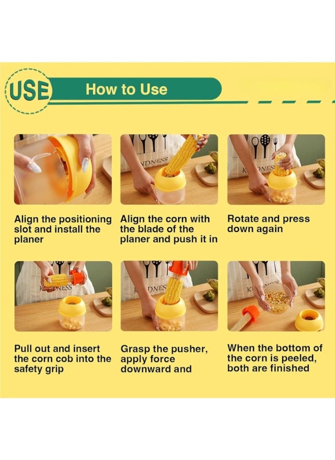 TOY GARDEN Multifunctional Manual Corn Thresher & Corn Cob Stripper Tool - Corn Cutter & Remover with Safety Grip - Ideal for Peeling Corn Kernels, Grinding Ginger & Garlic - Easy to Clean, Durable Des  - Image 5