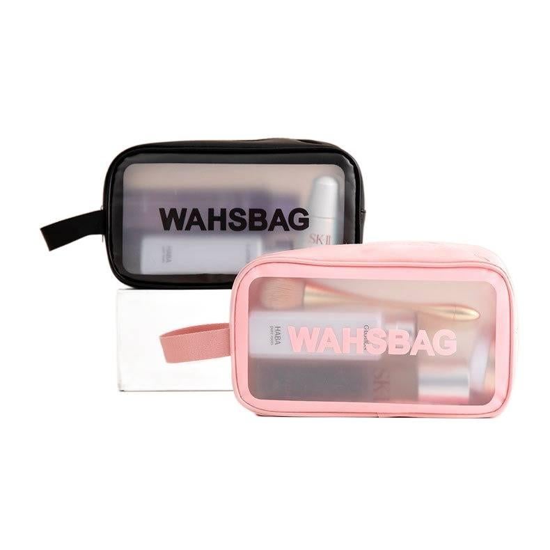 Large Capacity Makeup Bag with Carry Handle Cosmetic Organizer and Travel Storage for cosmetics in Clear - Image 4