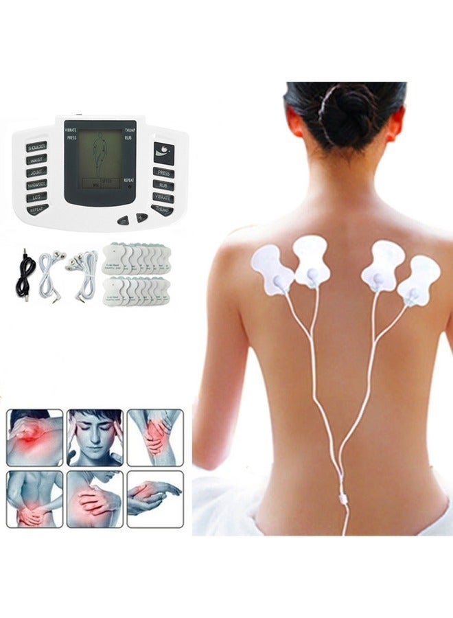 Generic Electrical Full-Function Whole Body Acupuncture Pulse Massage Treatment Instrument, Cervical Massager, Digital Meridian Pulse Mini Massager ( European Plug, 8 Pair Patches）  - Image 4