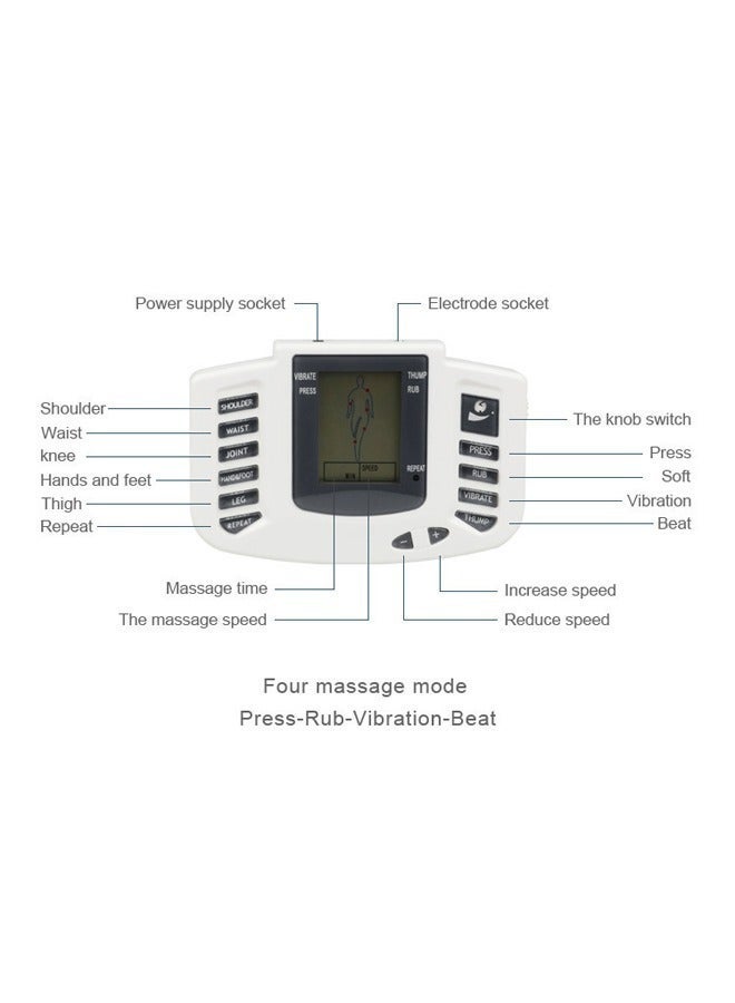 Generic Electrical Full-Function Whole Body Acupuncture Pulse Massage Treatment Instrument, Cervical Massager, Digital Meridian Pulse Mini Massager ( European Plug, 8 Pair Patches）  - Image 2