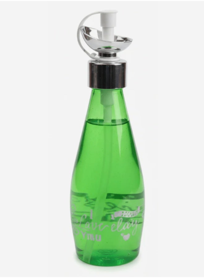 AKDC Elegant Green Glass Oil Bottle with Pour Spout – Stylish Kitchen Oil & Vinegar Dispenser, 250ml - Image 2