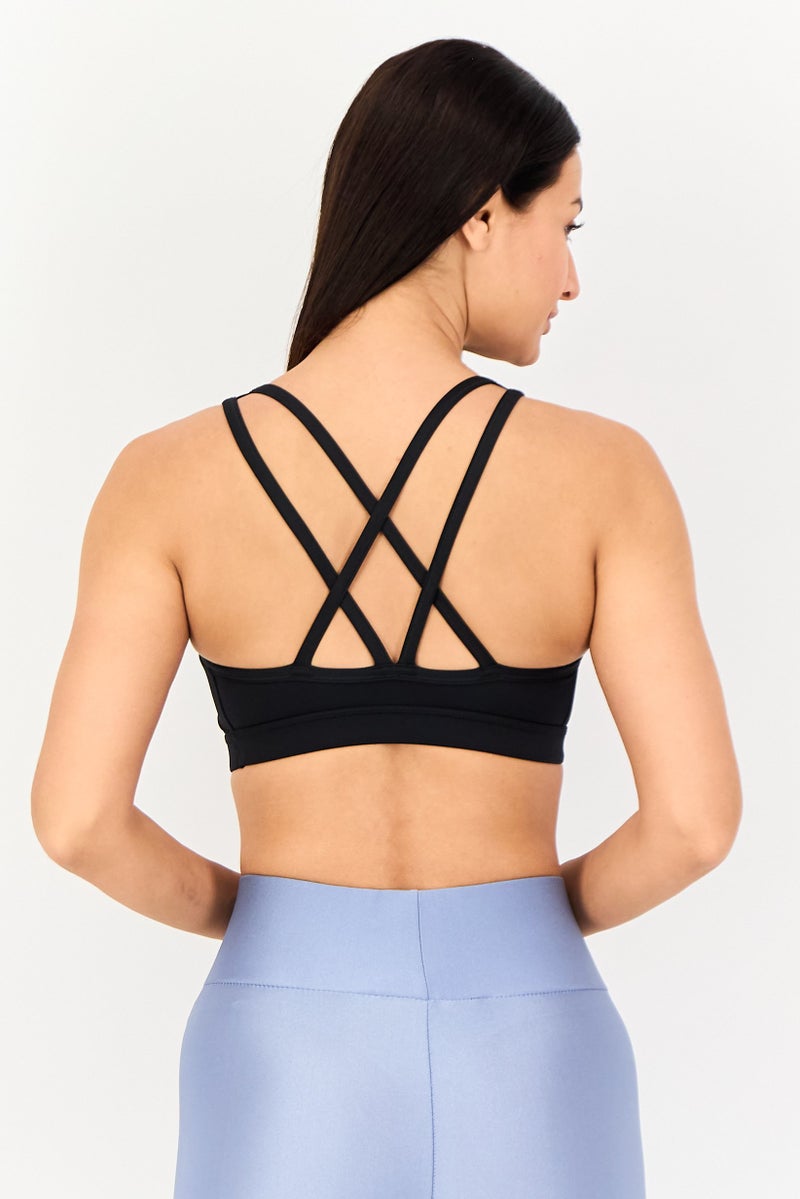Nike حمالة صدر رياضية للنساء بدون حشوة، سوداء - Image 4