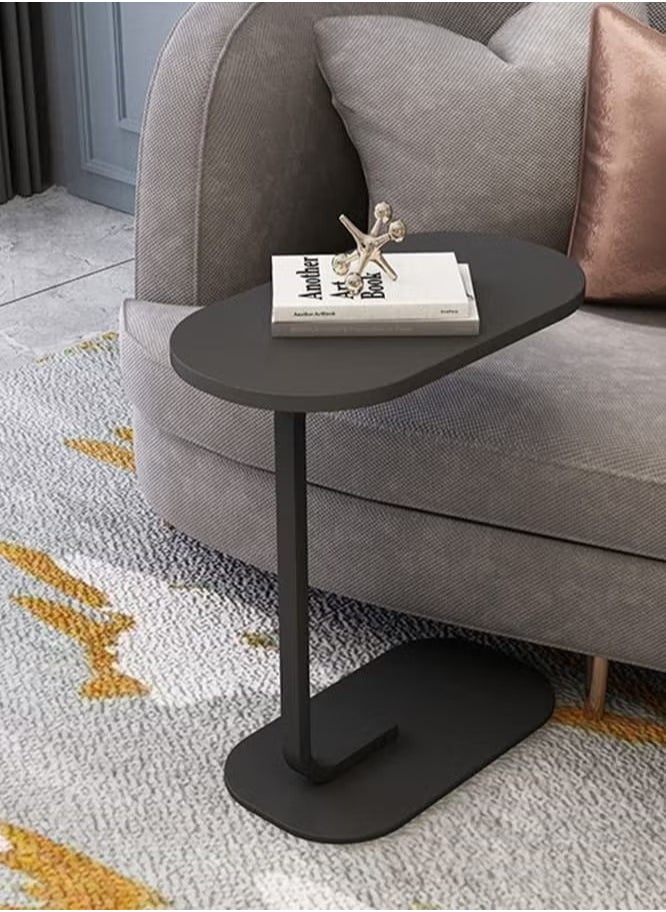 SYOSI C Shaped End Table, Side Table for Couch and Bed, Small Side Table, TV Tray Table for Small Spaces, Living Room, Bedroom, Rustic Snack Table 45*30*63CM  - Image 1