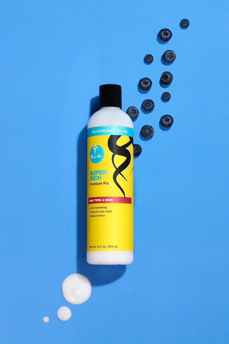 Blueberry Bliss Super Rich Moisture Fix Leave In Conditioner  12 oz Ultra Hydrating Curly Hair Moisturizer Smooths Hair Shaft & Helps Reduce Frizz For Type 4 Coily Hair