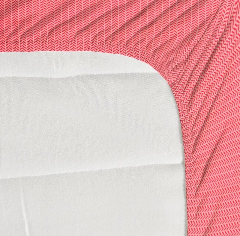 NEW LEAF Premium Cotton 210 TC Elastic Fitted Bedsheets With 2 Pillow Covers | Double/King Bed With All Around Elastic Wrinklefree Supersoft Breathable |Size-78 X72+8 Inches |Texture, Dark Pink - Image 3