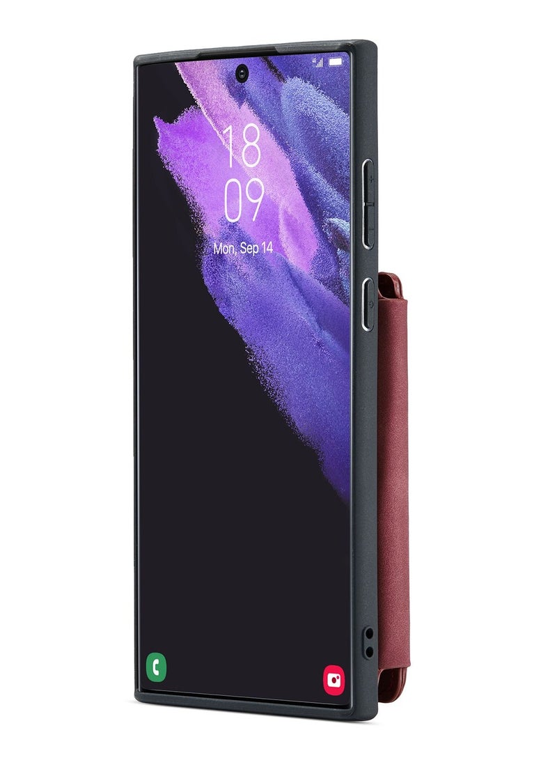 Suteni Back Cover Leather Protective Case for Samsung Mobile Phone - Image 2