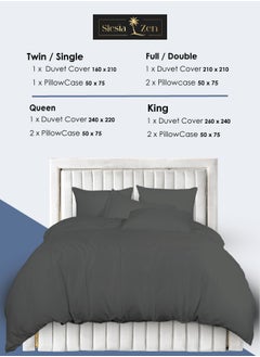 Siesta Zen Siesta Zen Microfiber Duvet Cover Set – Ultra Soft, Wrinkle-Resistant, Breathable & Lightweight –  Button Closure – Machine Washable Bedding Set (1 Cover + 2 Pillowcases)  - Image 2