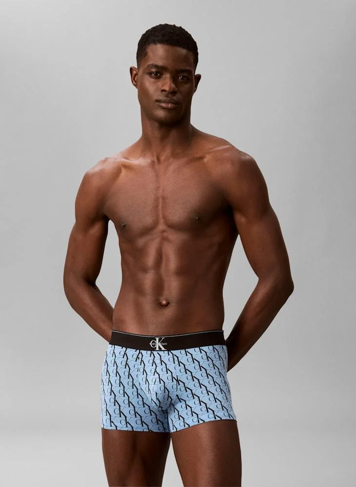 CALVIN KLEIN Graphic Monogram Cotton Stretch Trunks