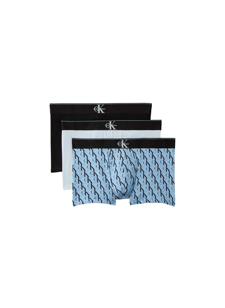 CALVIN KLEIN Graphic Monogram Cotton Stretch Trunks
