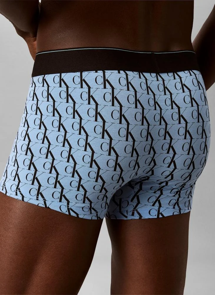 CALVIN KLEIN  Graphic Monogram Cotton Stretch Trunks for Men | Best Price UAE