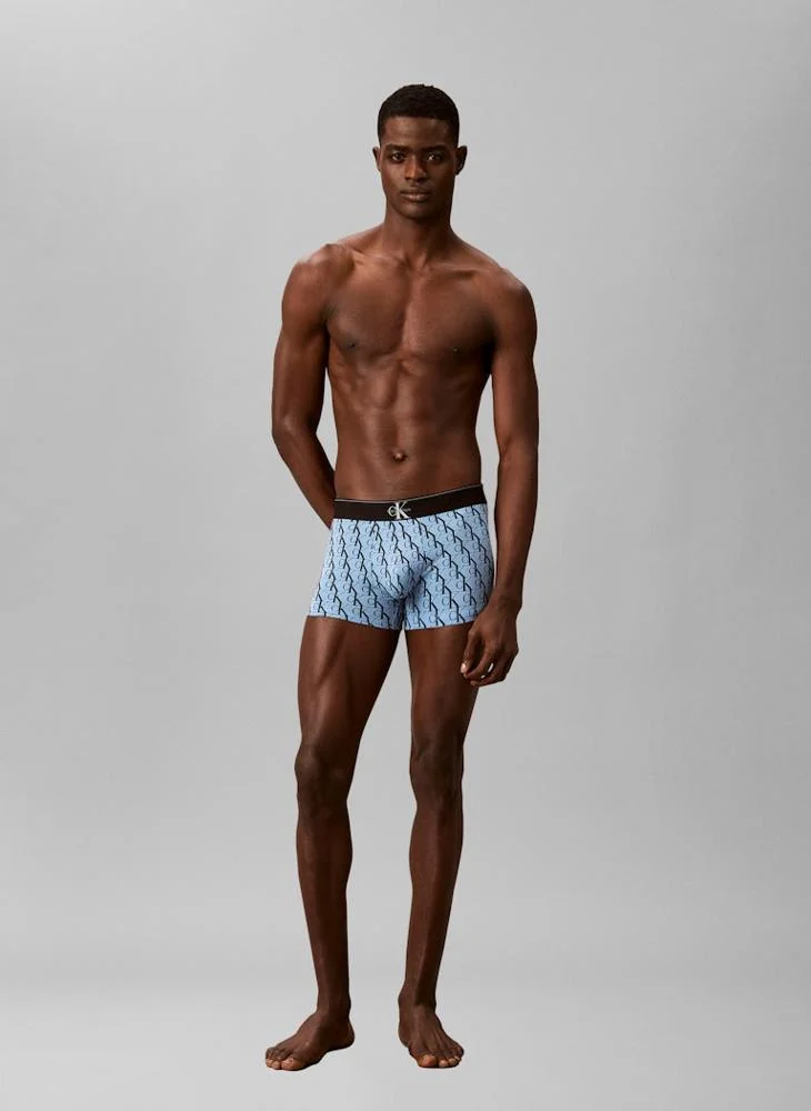CALVIN KLEIN  Graphic Monogram Cotton Stretch Trunks for Men | Best Price UAE