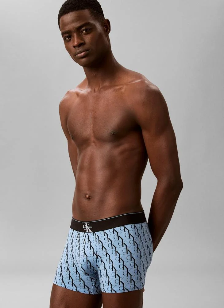 CALVIN KLEIN  Graphic Monogram Cotton Stretch Trunks for Men | Best Price UAE