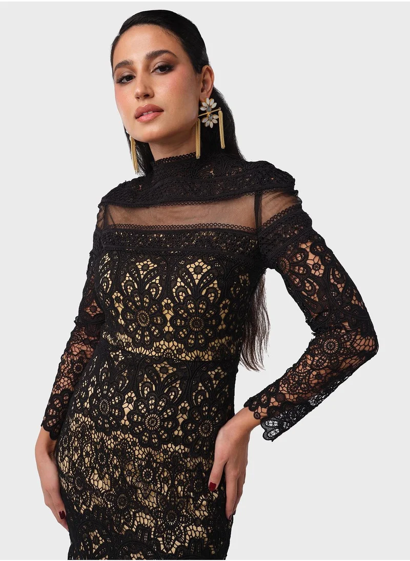 Threadz by Ajooni Lace Detailed Dress