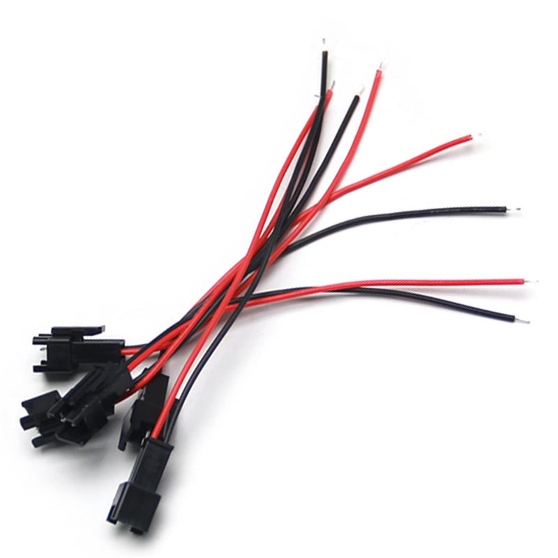 Fielect 5Pairs JST SM 2Pins Plug Male to Female Wire Connector 20cm Length EL Wire Cable Cord Connector 2.54mm Pitch - Image 3