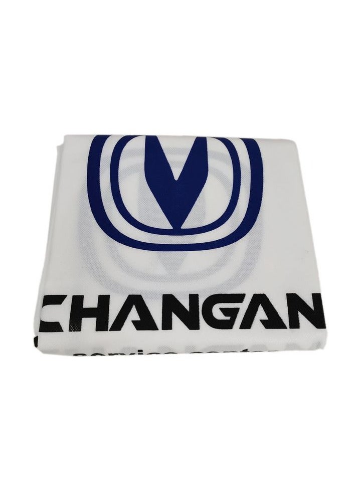 تشانجان حماية إضافية لمقعد السيارة غطاء عالمي لمقعد السيارة حماية من الغبار والأوساخ لمقعدك طقم مكون من قطعتين أبيض - Image 3