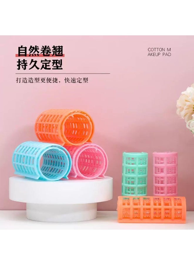 Generic valueable 1 Multi-colored plastic hair rollers for heatless curling – 10-pack, easy to install and secure with snaps, for styling hair for girls and women of all hair types – multi-colored - Image 4