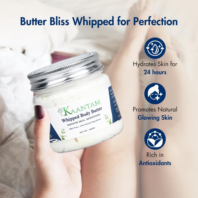 Kaantam Whipped Body Butter - Moisturizer for Dry Skin, for Women & Men, Nourishing Winter Care Formula for Silky Smooth Skin, Shea Butter & Vitamin E, Cooca, Mango Butter - Image 5