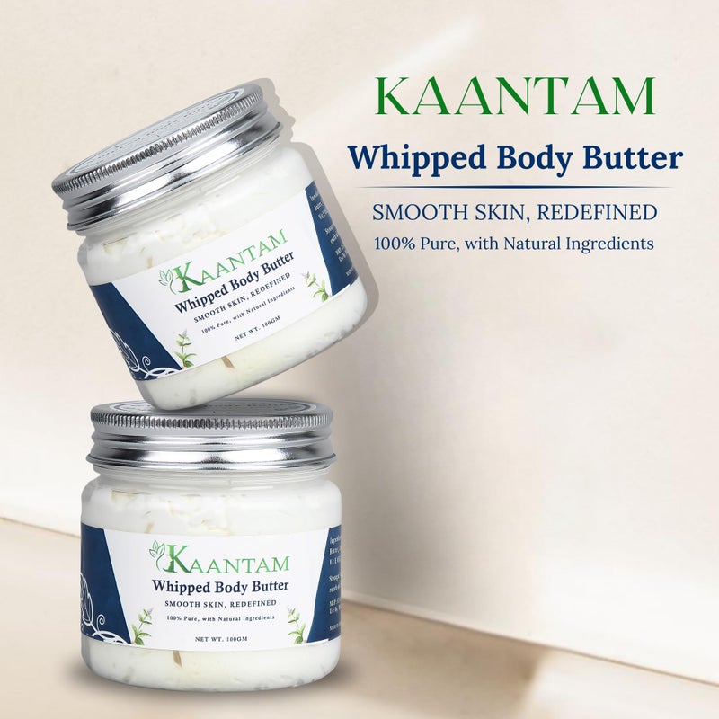 Kaantam Whipped Body Butter - Moisturizer for Dry Skin, for Women & Men, Nourishing Winter Care Formula for Silky Smooth Skin, Shea Butter & Vitamin E, Cooca, Mango Butter - Image 2