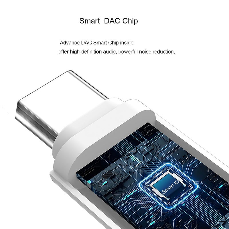 FRIGRAF محول USB C إلى جاك سماعة 3.5 مم، محول صوت إلى USB C، دنجيل صوتي من نوع C متوافق مع آيفون 16 برو ماكس 15 برو ماكس، سامسونج جالاكسي S24 S23 S22، بيكسل، آيباد برو، ماك بوك (عبوتين)  - Image 3