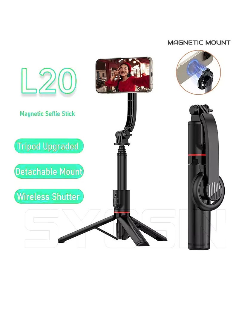 Yesido Selfie Stick for iPhone 12/13/14/15 with Wireless Remote Control and Tripod Stand Yesido SF19 - Black  - Image 2