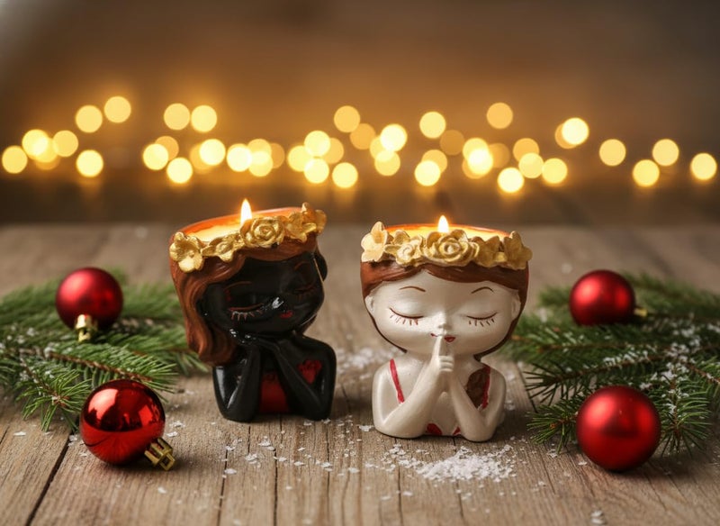 Princess Candle Holder Set of 2 – Gold Crown Design | Real Poured Wax Candle Included | Handmade Home Decor | Gift for Girls and Women | Table Accent - Image 5