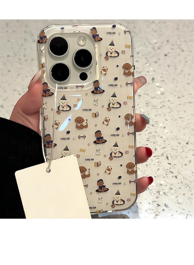 NIBEMINENT Protective TPU Case Cover For iPhone 16 Pro Max, Sports Puppy