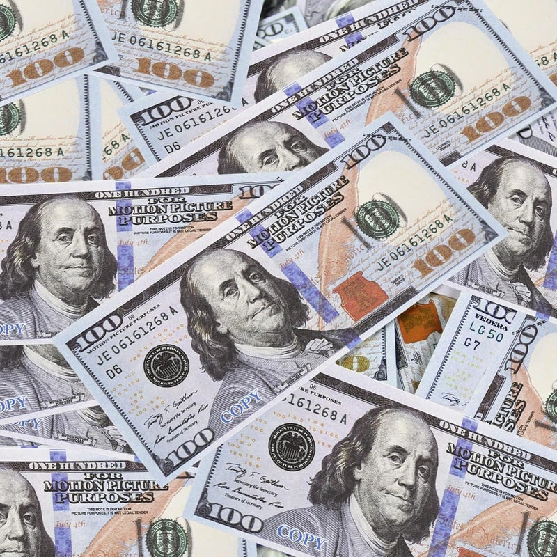 SpinLaLa 200 Pieces 100 Dollar Prop Money Play Money - Movie Prop Money 100 Dollar Bills Realistic, Play Money for Kids Learning, Fake Toy Money that Looks Real Actual Size, Perfect Money Party Decorations - Image 3