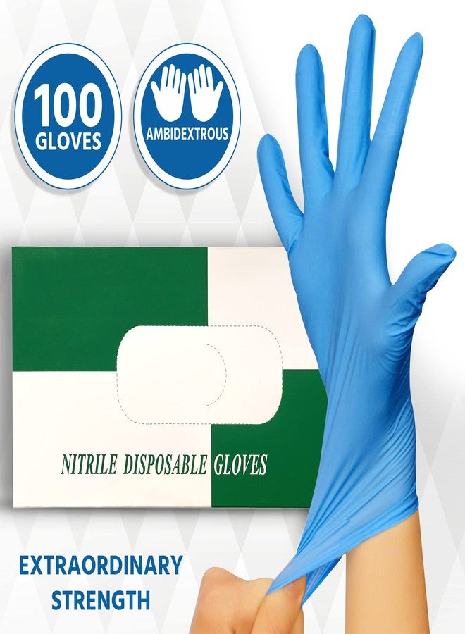 NU-SET Safety | Disposable Nitrile Gloves | Set of 100 Latex & Powder Free Multi Purpose Disposable Gloves (Medium) - Image 4