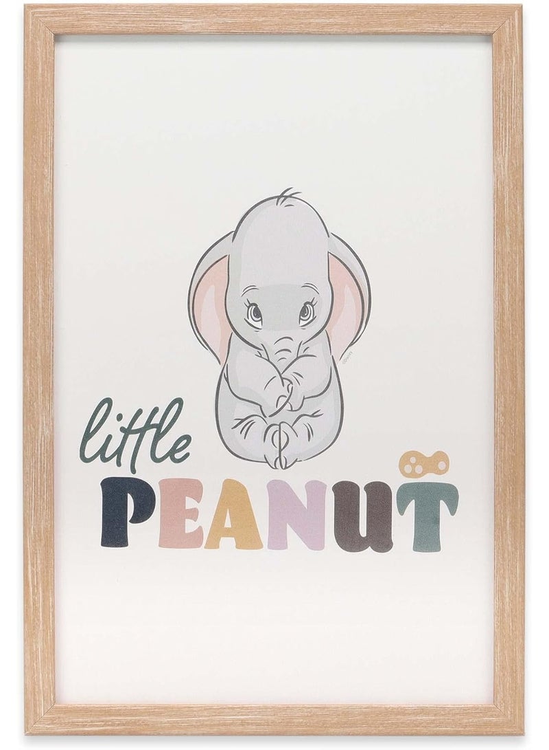 Open Road Brands Dumbo Little Peanut Framed Wood Wall Decor - Adorable Dumbo Elephant Picture For Baby Room, Nursery or Kids' Bedroom - Image 2
