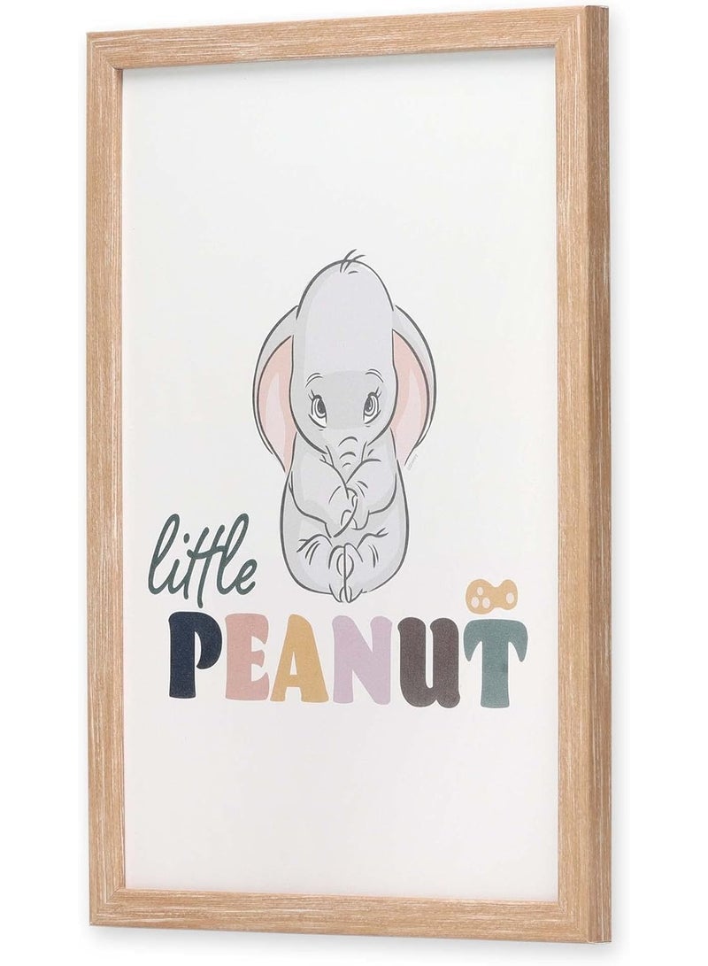 Open Road Brands Dumbo Little Peanut Framed Wood Wall Decor - Adorable Dumbo Elephant Picture For Baby Room, Nursery or Kids' Bedroom - Image 3