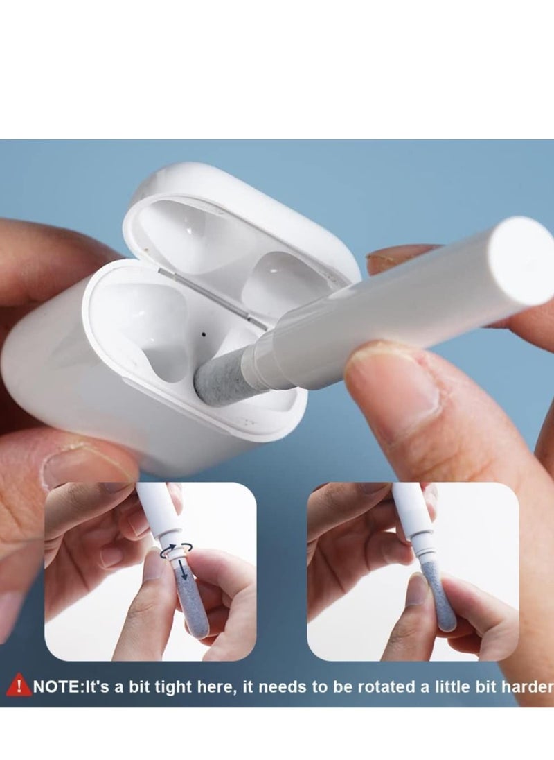 Generic - Bluetooth Earbuds Cleaning Pen,3 in 1 Earphones Cleaner 360°Earbuds Cleaning Pen Kit, Multifunctional Portable Cleaning Dust Removal Brush Pen for Phone PC Laptop Air-pods Camera Lens - Image 1