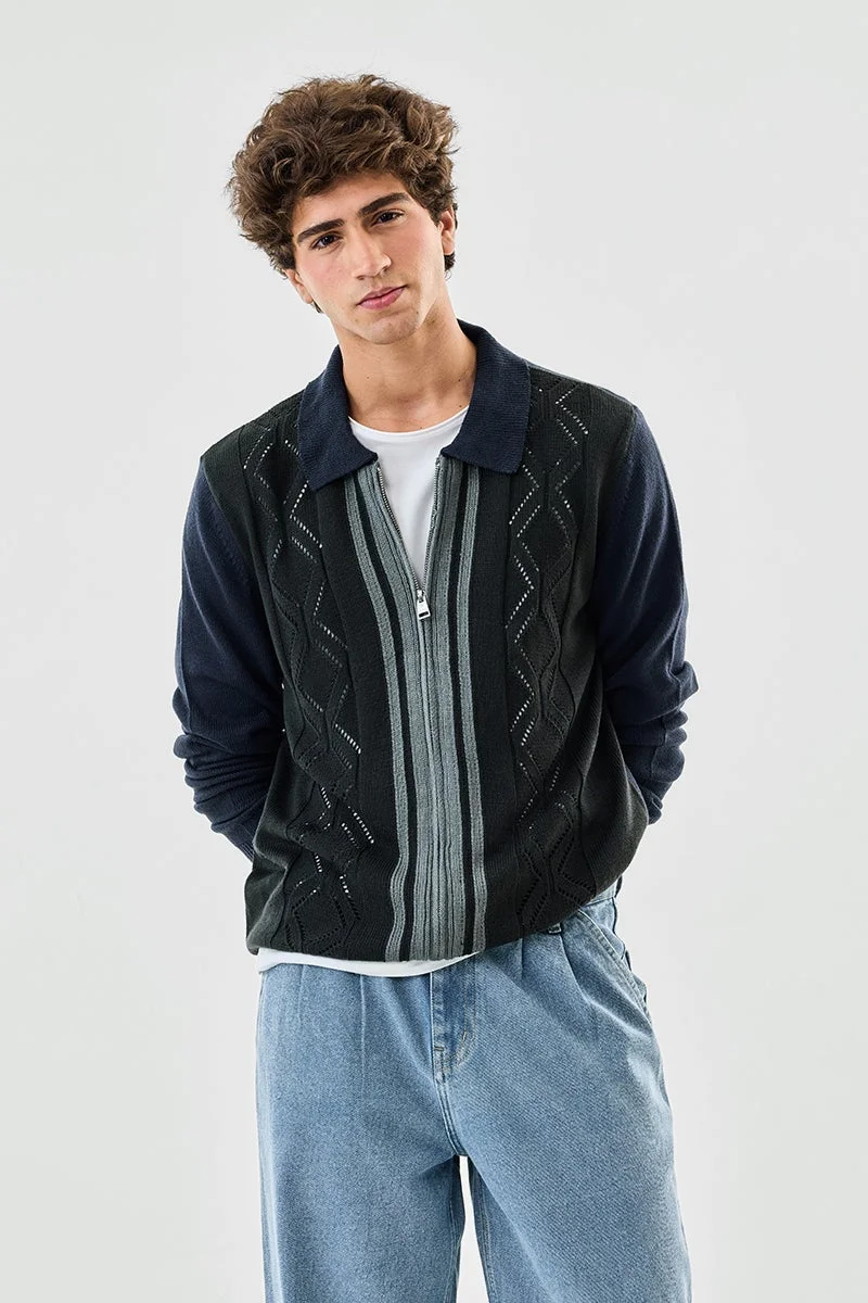 SNITCH Luxe Knitted Zipper Sweater