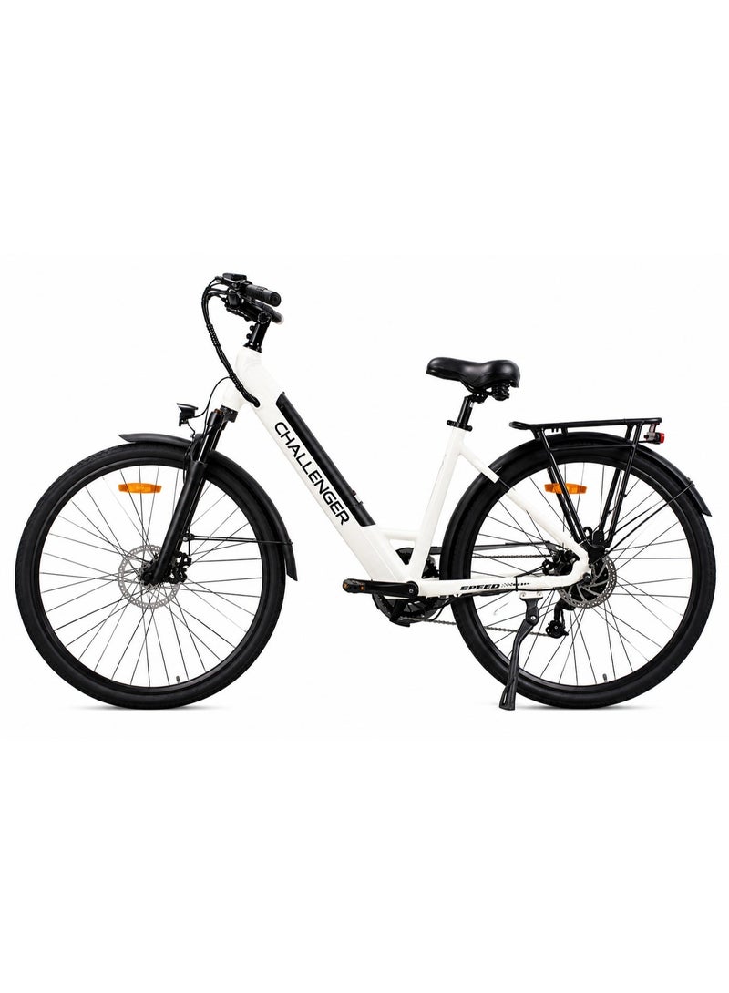 Challenger EC500M 360W 7-Speed Rear Wheel Electric Bike for Adults, 27-Inch Size, White - Image 2