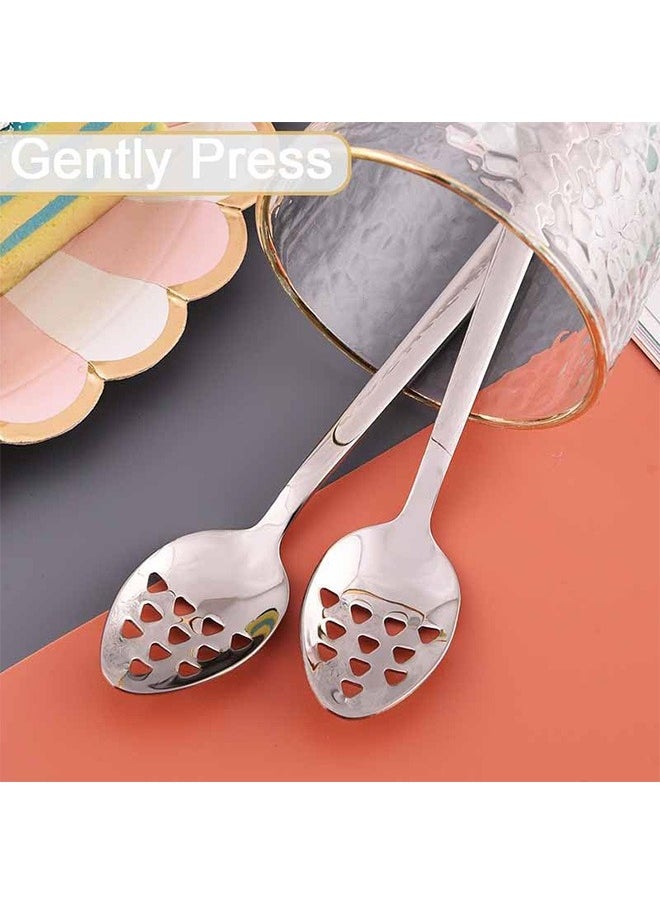 Urit 3 Pcs Stainless Steel Slotted Spoons, Chef Craft Slotted Spoon, Kitchen Cooking Restaurant Strainer Tools  - Image 3