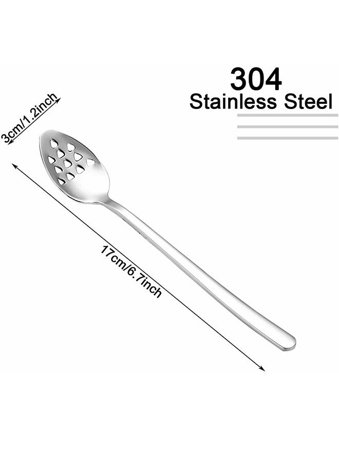 Urit 3 Pcs Stainless Steel Slotted Spoons, Chef Craft Slotted Spoon, Kitchen Cooking Restaurant Strainer Tools  - Image 2