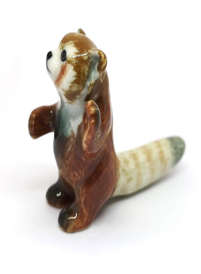ZOOCRAFT Ceramic Red Panda Figurine Animal Standing Craft Miniature Collectible Porcelain DIY Gift - Image 5