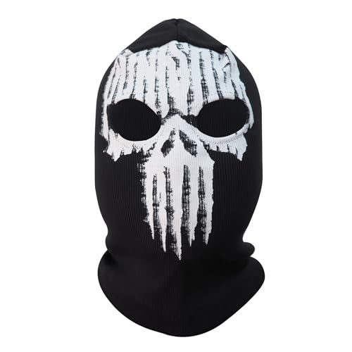 CosInStyle Ghost Balaclava Scary Skeleton Skull Ski Mask for Cosplay Halloween Sports and Motorcycle Cycling StyleD - Image 1