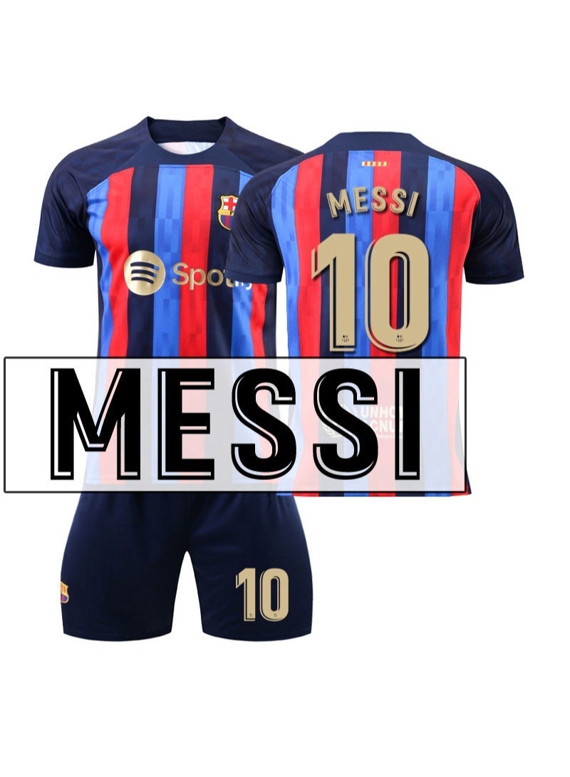 برشلونة الرئيسية لكرة القدم جيرسي 2-قطعة كيت #10 ميسي جيرسي و السراويل مروحة الإصدار - Image 1