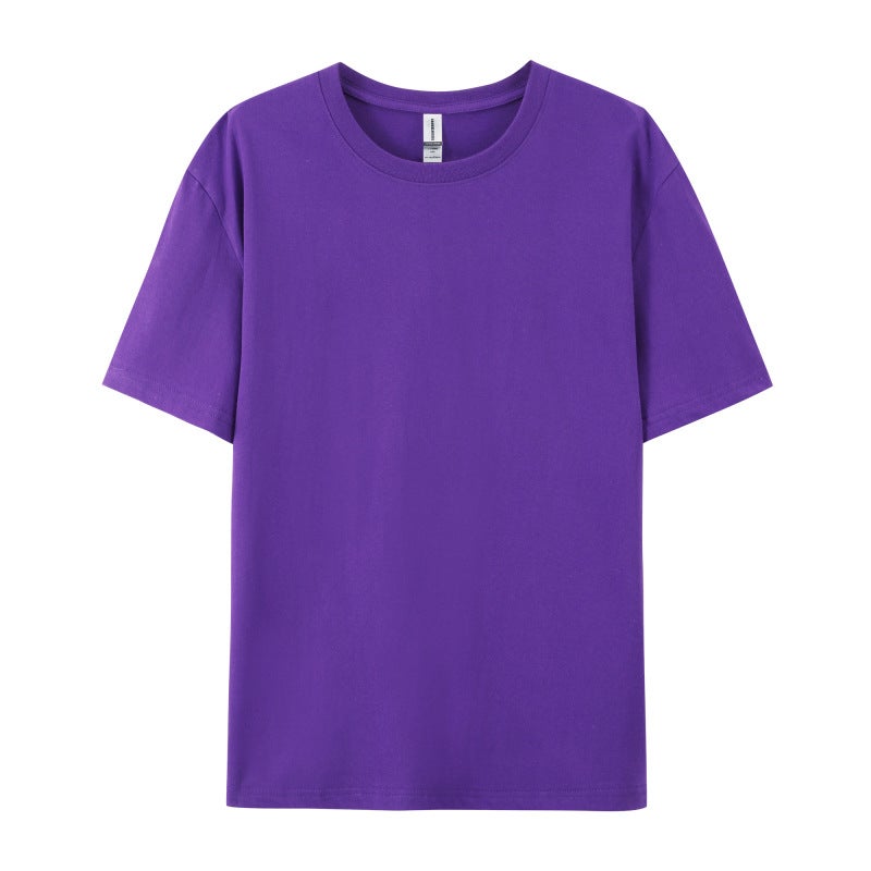 Caribbean 79000-180G Pure Cotton Round Neck Short-Sleeved T-Shirt Trendy Loose And Printable - Image 1