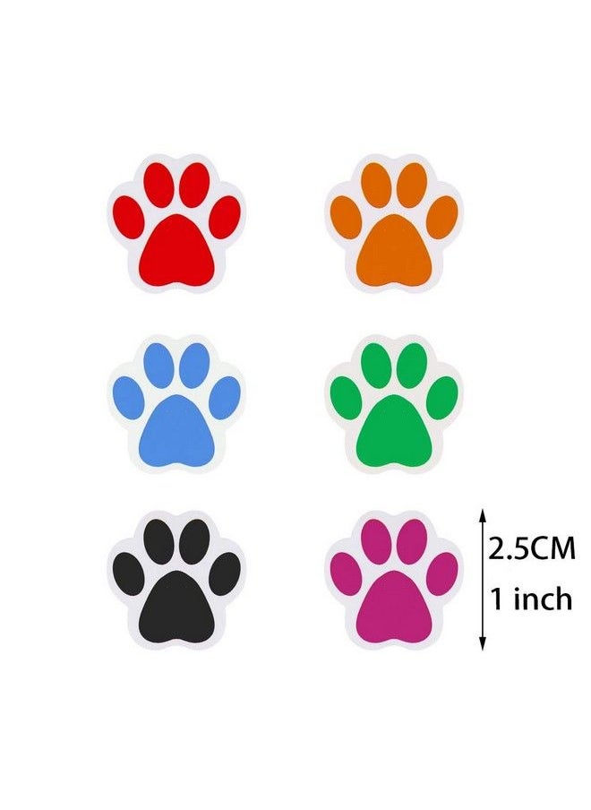 Pengxiaomei Paw Prints Stickers(1 Inch/ 500 Stickers) Dog Stickers Dog Puppy Paw Prints Stickerscolorful Selfadhesive Labels Animal Decalpaw Prints Envelope Seal For Classroom Kids (Black+Multi 1 Inch)  - Image 4
