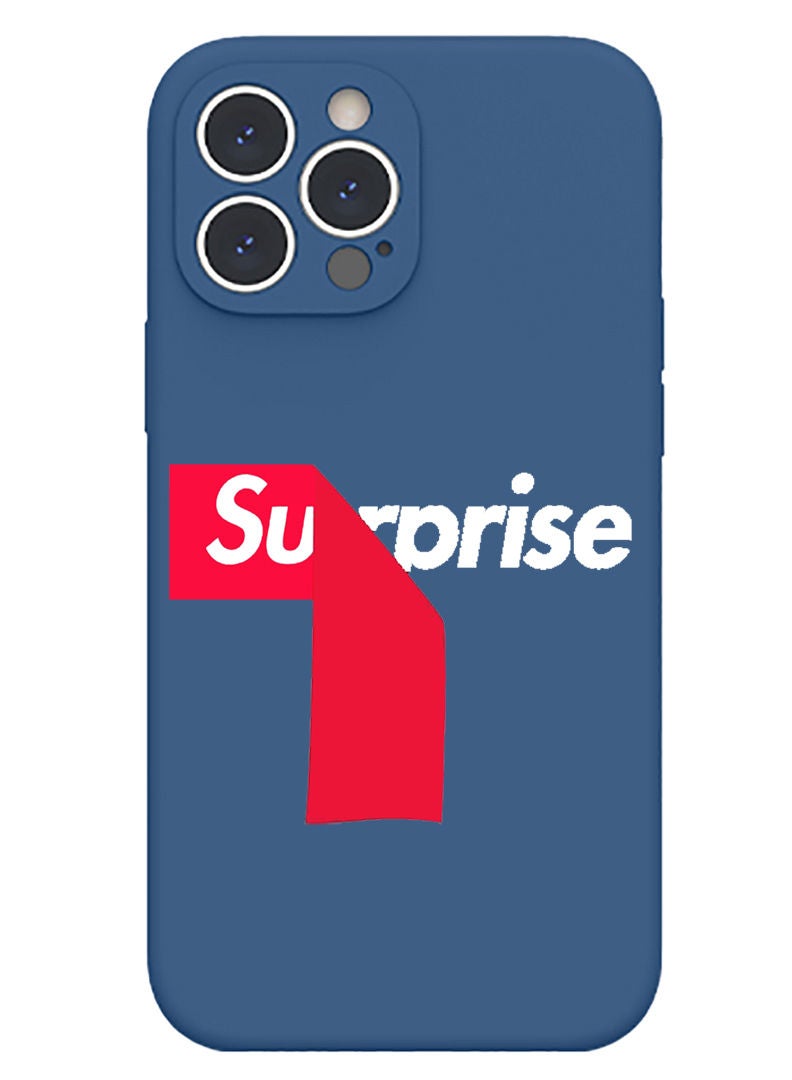 Theodor Protective Slim Fit Case Liquid Silicone Cover with Full Body Protection Anti-Scratch Shockproof Case For iPhone 13 Pro Blue  - swag cat - Image 1