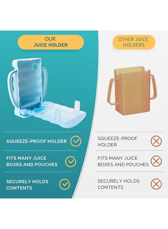 MVAQKLM  Baby Pouch Holder, No Squeeze Baby Food Pouch & Juice Box Holder, Food-Safe Container With Easy-grab Handles & Lid, Anti-Squeeze Yogurt Pouch Reusable Toddler Essentials (2 Pack)  - Image 5