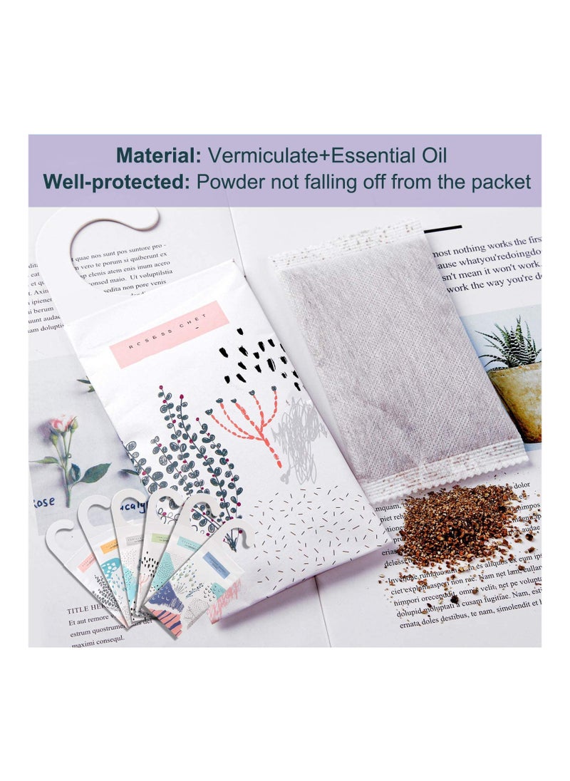 SYOSI - 12 Packs Sachets for Drawers and Closets Large Hanging Sachet Bags Closet Air Fresheners Potpourri Bags Long Lasting 6 Scents Option Lavender Rose Jasmine Ocean Vanilla Lily - Image 1