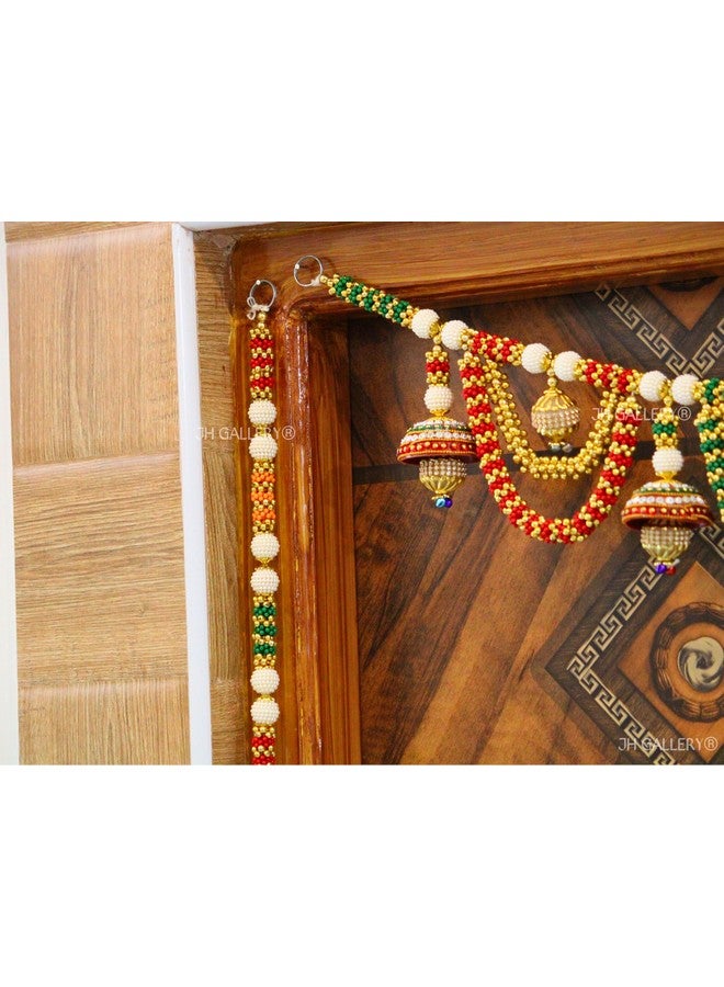 JH Gallery Handmade Plastic Beads Handmade Traditional Door Hanging/Bandarwal/Toran for Door, Traditional Bandarwal, Torans for Entrance Door Set for Door, 37" inch (Multicolor) - Image 5