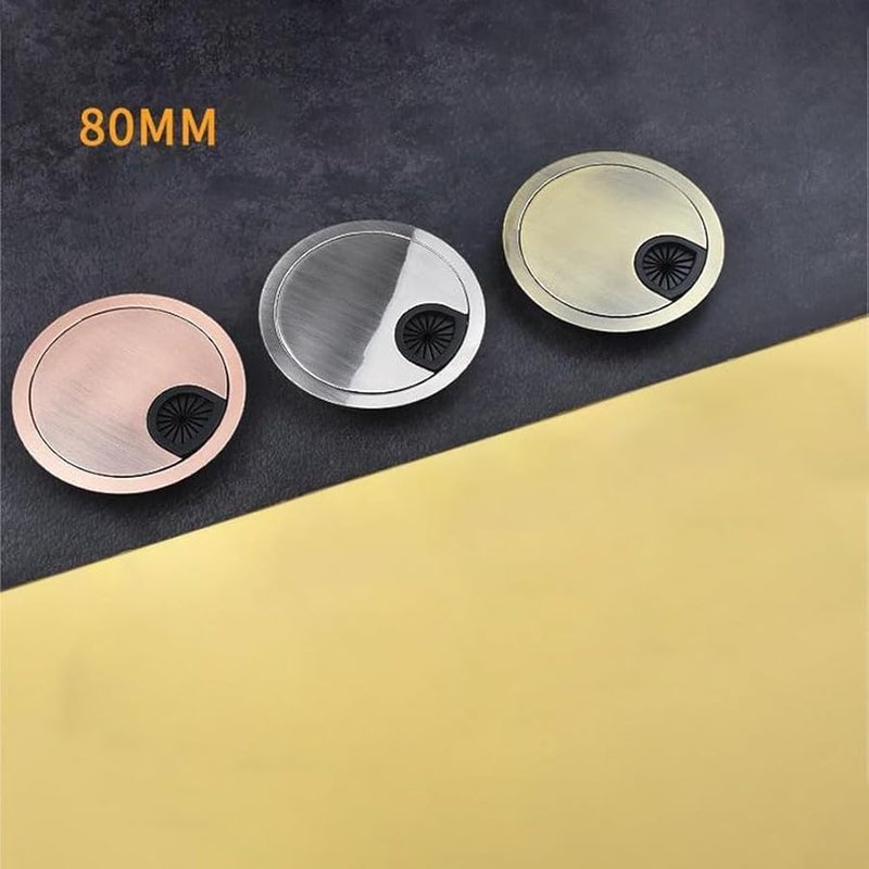 Green Bronze 80MM Zinc Alloy Round Desk Grommet Cable Hole Cover for Home Office Cable Management - Image 4