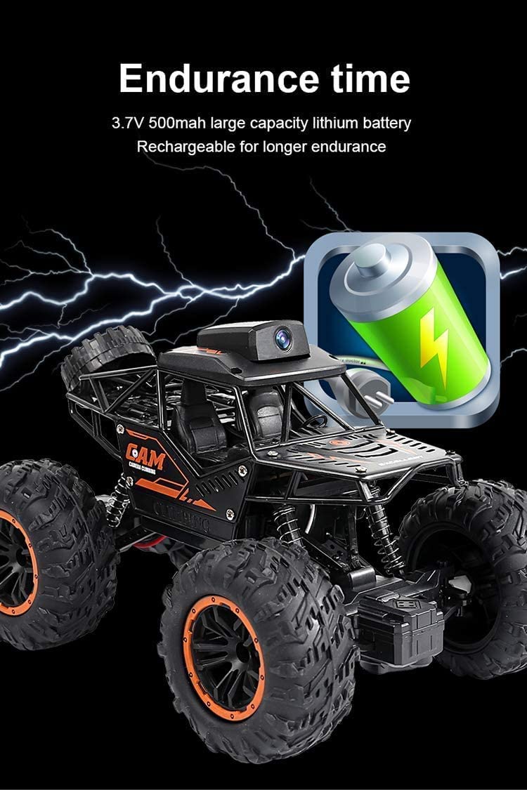 RAMNATH IMPEX Remote Control Car Rc Cars with 720P Hd FPV WiFi Camera|2.4Ghz 1/18 Scale Off-Road Remote Control Truck Monster Trucks for Toddlers Kids Adults|Gift for Boys & Girls.(H), Black - Image 5