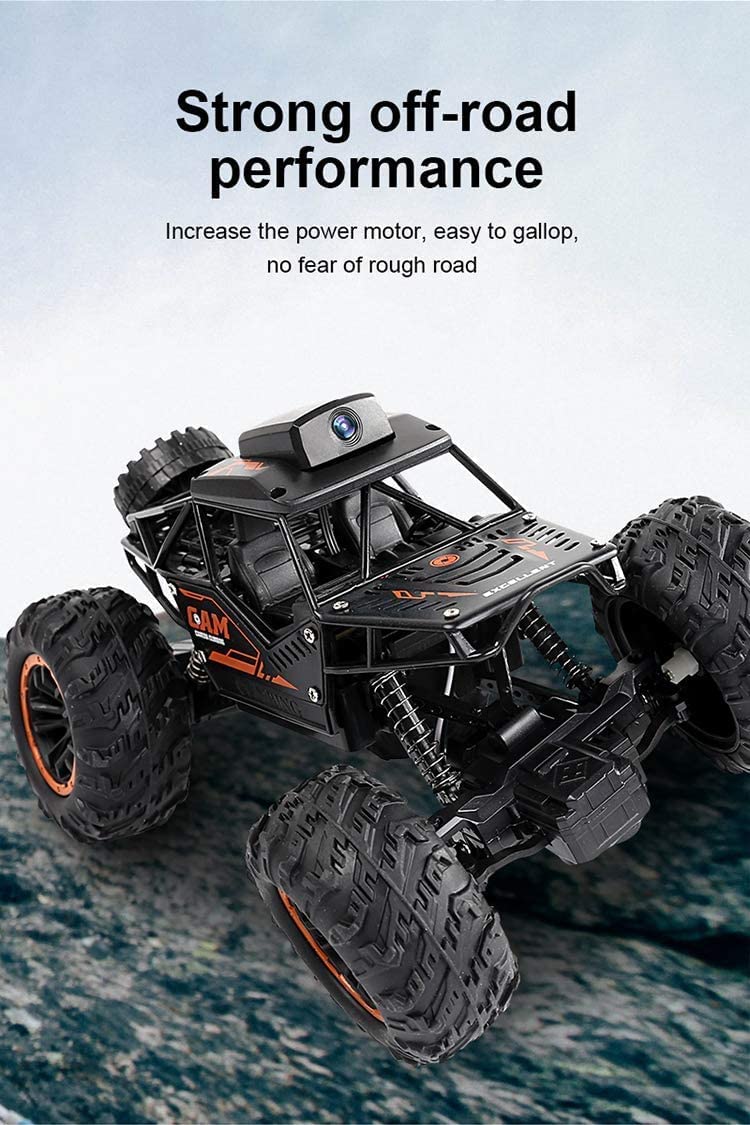 RAMNATH IMPEX Remote Control Car Rc Cars with 720P Hd FPV WiFi Camera|2.4Ghz 1/18 Scale Off-Road Remote Control Truck Monster Trucks for Toddlers Kids Adults|Gift for Boys & Girls.(H), Black - Image 4